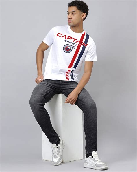 Captain America Printed Regular Fit Tshirt For Men – Free Authority