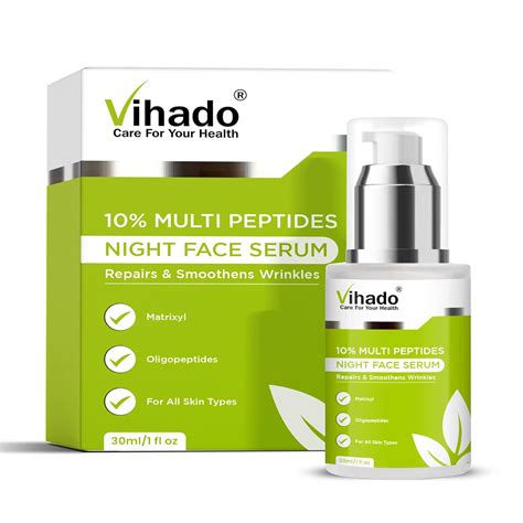 Vihado 10% Multi Peptides Night Face Serum for Collagen Boosting ...