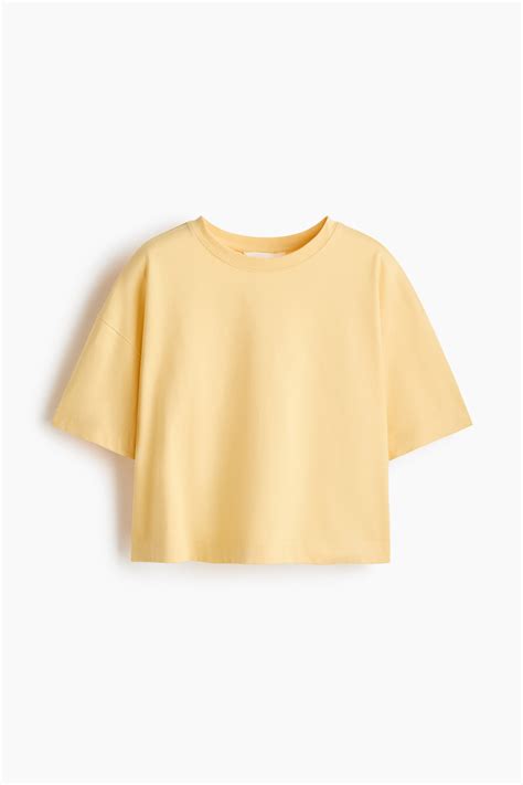 Women's Yellow Boxy T-shirt | H&M IN
