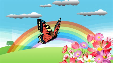 Rainbow Butterfly Desktop Wallpaper Butterfly Desktop Wallpaper