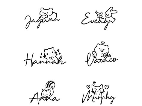 Cute Signature Logo Design | Logo Design for Social Media Creators, Blog Posts, Artist, Arthur ...