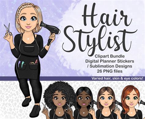 Black Hair Stylist Clipart