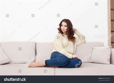 392,803 Woman Sitting On The Couch Images, Stock Photos & Vectors ...