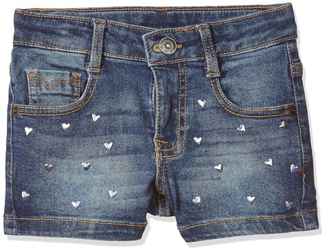 Pantaloons Junior Girls' Shorts (110062017_Medium Blue_3-4 Yrs ...