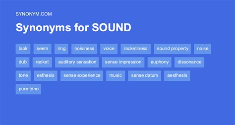 Another word for SOUND > Synonyms & Antonyms
