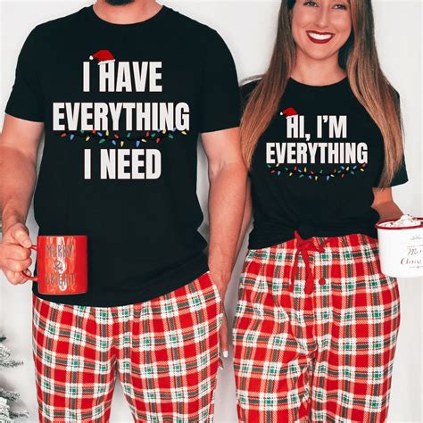 Funny Couples Pajamas for Christmas, Couples Christmas Pjs, Couples ...