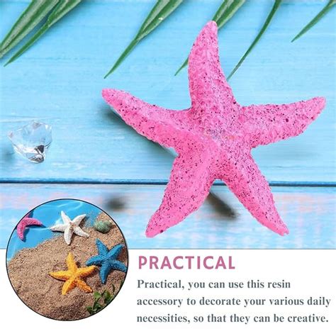 Petzlifeworld 2 Pcs Resin Starfish Aquarium Decoration Multi-Colored A ...