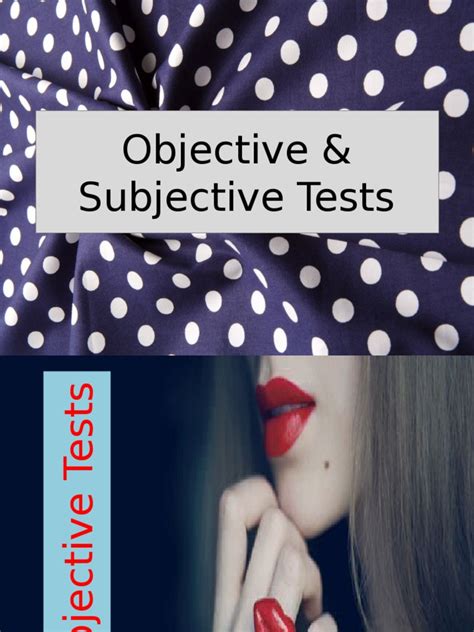 Image result for Objective Vs Subjective Tests