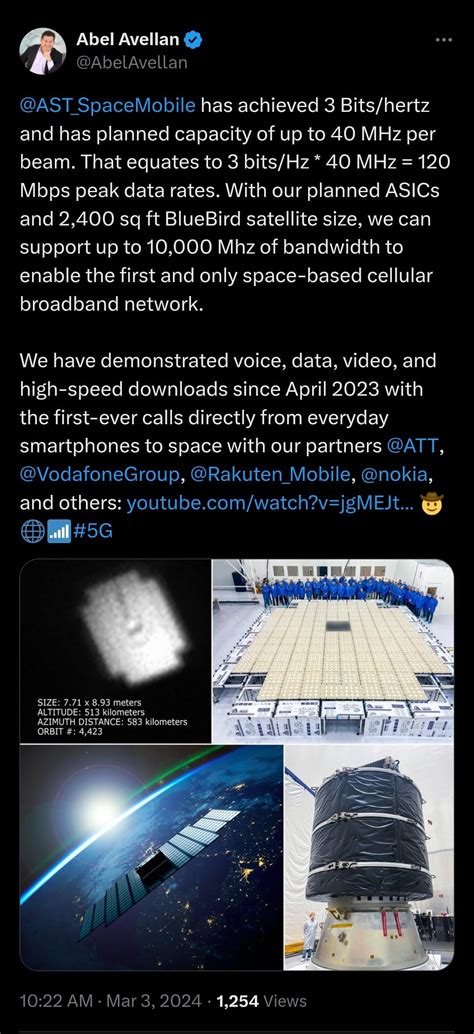 Abel is watching!!! ASTS is THE BEST bar none! : r/ASTSpaceMobile