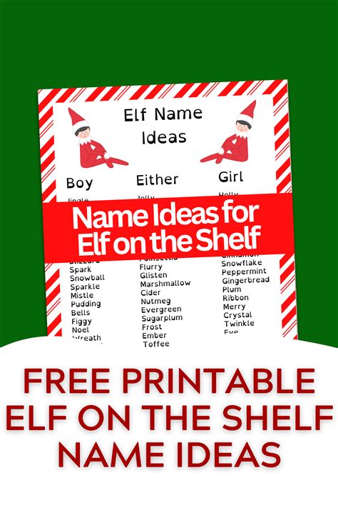 Elf on the Shelf Names {With FREE Printable}