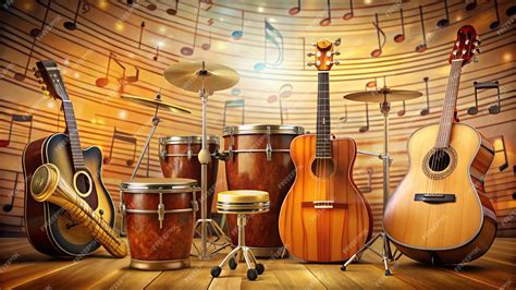Latin Rhythms Musical Background with Guitar Bongos Trumpet Musical ...