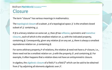 Image result for Math Closure