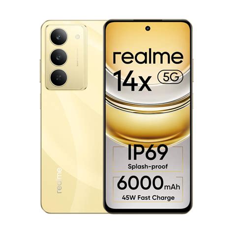 Buy Realme 14X 5G 6GB 128GB Golden Glow Mobile Phone – Vasanth & Co