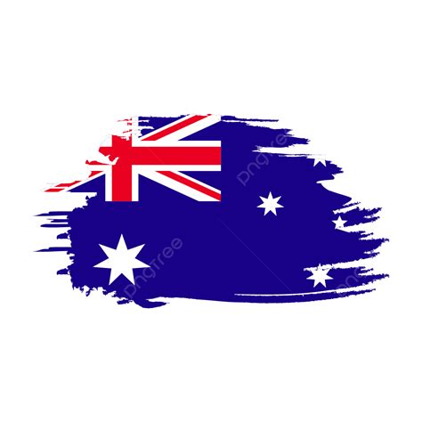 Australia Flag Stylized On White Transparent Background, Australia Flag ...