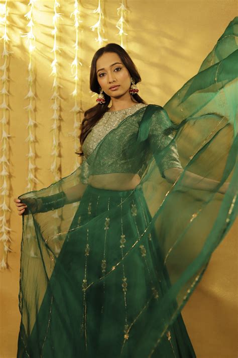 Green Baag Lehenga Set – Story Of India