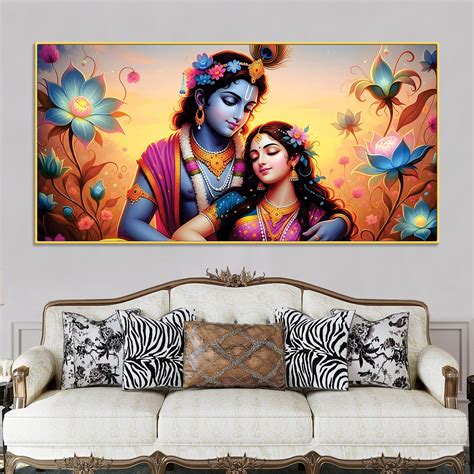 Radha Krishna Modern Wall Art Canvas Wall Painting – Vibecrafts