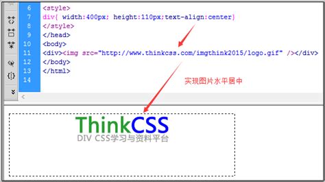CSS让图片中网页中水平居中代码 - DIVCSS5