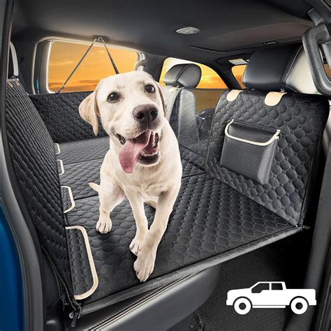 SHARLOVY Large Dog Car Seat Cover for Back Seat with Extender Hard ...
