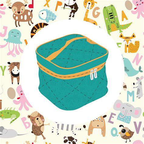 Vanity Pouch - White Alphabet – Rosada Baby