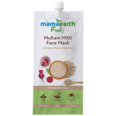 Buy Mamaearth Fresh Multani Mitti Face Mask - With Rose Water ...