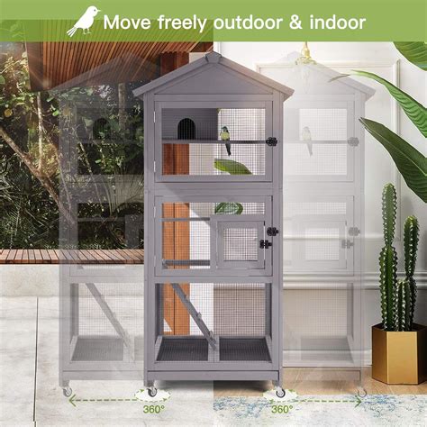 GUTINNEEN Outdoor Bird Aviary Wooden Large Bird Cage India | Ubuy