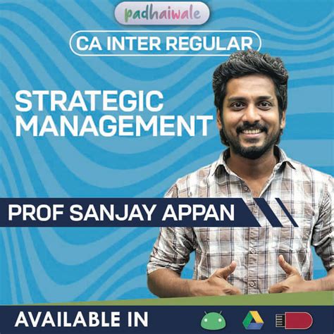 CA Inter Strategic Management (SM) Classes | Prof. Sanjay Appan ...