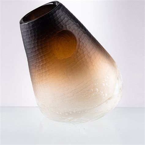 Ethereal Gradient Brown Artisan Vase | colorful ceramic accents – Ghar Art