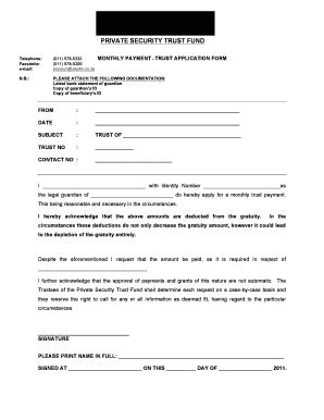 Psspf Beneficiary Trust - Fill and Sign Printable Template Online