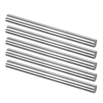 uxcell 5pcs Round Steel Metal Rods, 4.9mm x 60mm High Speed Steel (HSS ...