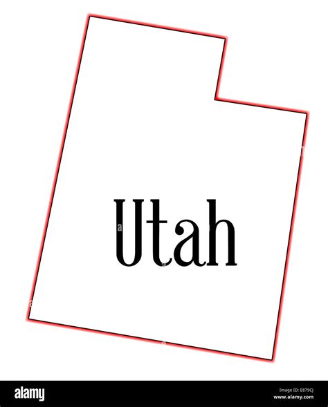 Utah usa map Cut Out Stock Images & Pictures - Alamy