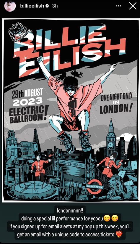 Billie Eilish announces last minute intimate London show