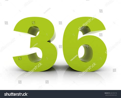 36 Number Rainbow Style Numeral Digit. Colorful Number Vector ...