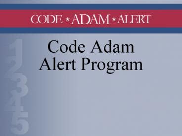 Image result for Code Adam Alert System