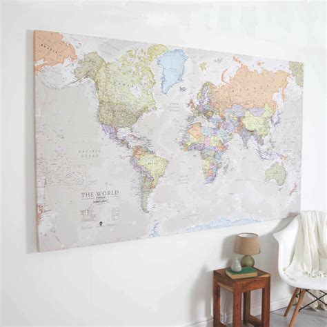 A Canvas World Map: Where Art Meets Geography - "Polar Projection Map ...