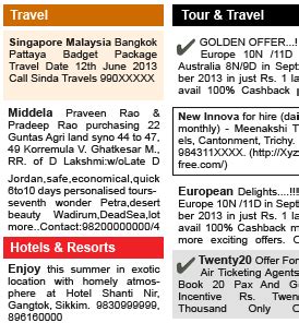 Image result for Classified Ads Example