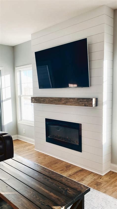 How to make a shiplap wall with a recessed electric fireplace – Artofit