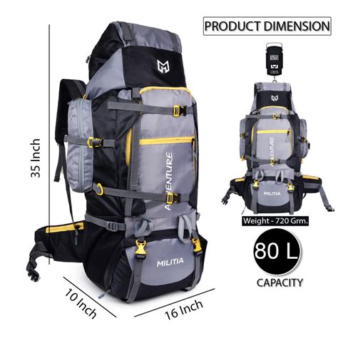 Adventure Trekking Bag Rucksack 80 litres for hiking travelling camping ...