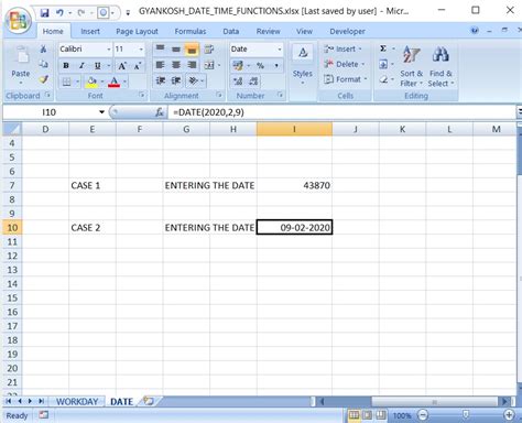 Date Function Excel 的图像结果