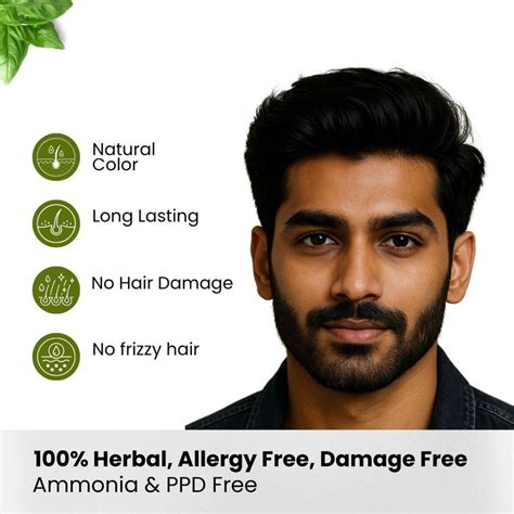 Herbal Hair & Beard Color | Black | NO AMMONIA | 50g – CRAFTherbbs