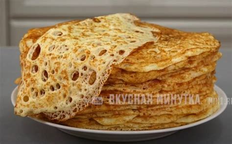 Кружевные блинчики с дырочками дрожжевые на молоке рецепт Кухня Наизнанку