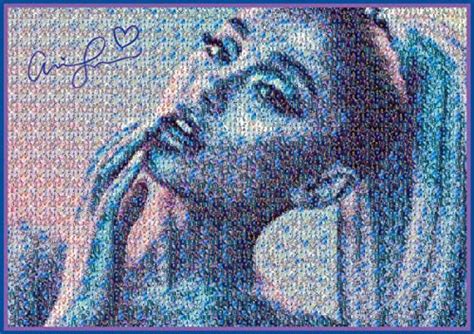 Buy Ariana Grande Poster Photo Mosaic Large A1 Bedroom Wall Art ...