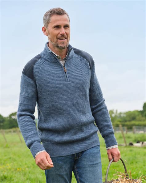 Blue Smoke | 100% Pure Wool Hill Walker Jumper | WoolOvers UK