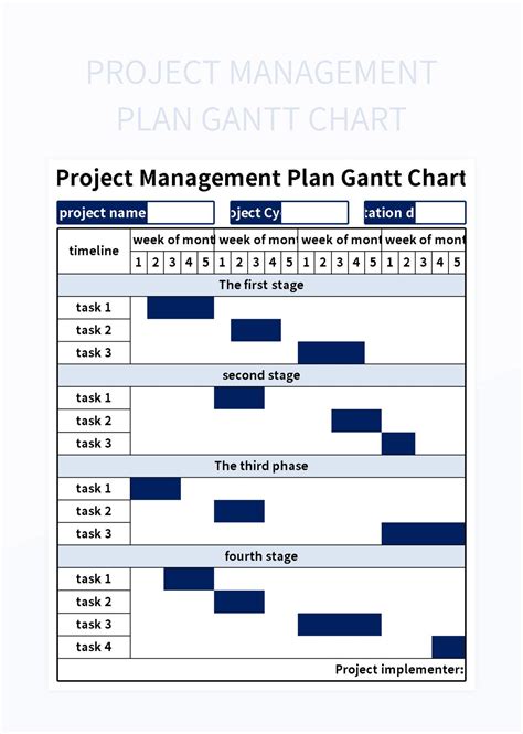 Image result for Project Gantt Chart Example