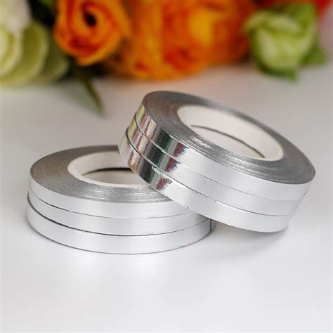 AMFIN ? (Pack Of 6) Silver Ribbon For Decoration / Silver Ribbon For ...