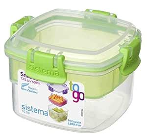 Buy Sistema Snack To Go, 13.5 Oz /400 ML, 2 Compartment Container ...