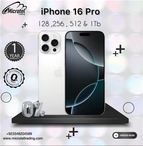 iPhone 16 Pro 128, 256 , 512 & 1Tb Official Pta Approved With 2Years ...