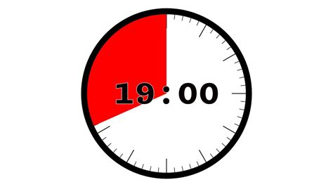 19 Minute Countdown (Time-Timer Style) - YouTube