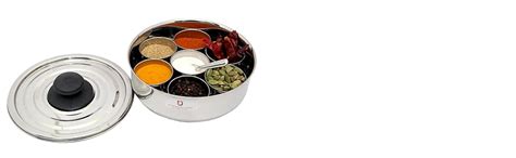 Buy Dharam Paul Traders® Stainless Steel Masala Box, Spice Box ...