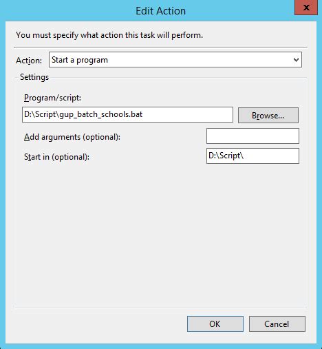 Image result for Task Scheduler PowerShell Batch File