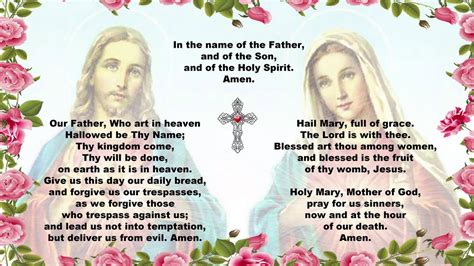Our Father & Hail Mary | Prayers to mary, Our father prayer, Prayers